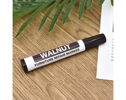 Meubel Reparatie Stift Walnut Bruin| Houten Meubelreparatie en Meubelkrijt Set | Meubelstift - Meubel marker - Laminaat reparatie pen - Walnut Bruin