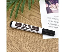 Meubel Reparatie Stift Zwart | Houten Meubelreparatie en Meubelkrijt Set | Meubelstift - Meubel marker - Laminaat reparatie pen - Zwart