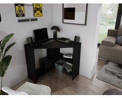 Meubel Square - Bureau NOOK - Zwart - Hoekbureau - Kindertafel