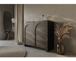 Meubel Square - Dressoir Salamia - Mat Zwart - 100cm - Kast