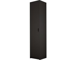 Meubel Square - Kledingkast Slimo - Zwart - 180x40x35cm - Opbergkast - Kolomkast