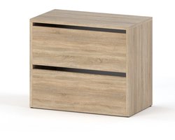 Meubel Square - Schoenenkast STEP - Eiken - Modulaire schoenenkast zonder handgrepen