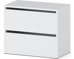 Meubel Square - Schoenenkast STEP - Mat Wit - Modulaire schoenenkast zonder handgrepen