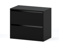 Meubel Square - Schoenenkast STEP - Mat Zwart - Modulaire schoenenkast zonder handgrepen