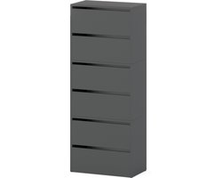 Meubel Square - Schoenenkast STEP - Set van 3 - Grijs - Modulaire schoenenkast zonder handgrepen
