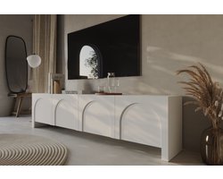 Meubel Square - TV meubel Salamia - Mat Wit - 204cm - TV kast