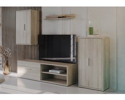Meubel Square - Wandmeubel Sedia - Licht Eiken - Set van 4