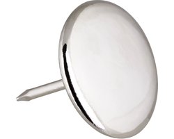 Meubel -/ stoelglijder met spijker / nagel 30 mm metaal vernikkeld set 4 stuks - stoelpoot - meubelglijder