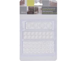 Meubel / vloerbeschermers van vinyl - 44x delig - antislip - wit - zelfklevend