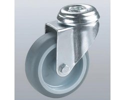 Meubel zwenkwiel met centraal gat - 100mm - 90kg