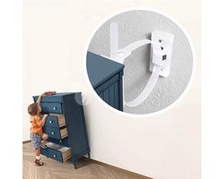 Meubelankers | Meubelbanden | Multifunctionele meubelriemen | Kinderbeveiliging voor kasten | Kindersloten - Meubelvalbeveiliging, kind- en huisdierbeveiliging - Set van 12