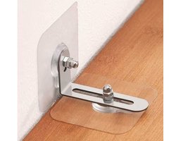 Meubelankers voor wandmontage die kantelen voorkomen zonder te boren. Zelfklevende meubelankers voor de achterkant – bevestig kasten, boekenkasten, kaptafels en planken stevig aan de muur zonder schroeven. Zes paar per verpakking.