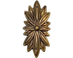 Meubeldecoratie Messing antiek ovaal 43x90mm