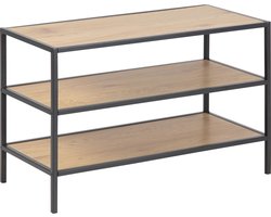 Meubelen-Online Honkytonk Schoenenrek 3 planken wild eiken - 35x77x50cm - Industrieel