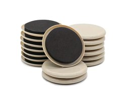 Meubelglijders - 16 stuks - 3,5 inch - Herbruikbare meubelglijders - Robuuste meubelglijders - Kunststof verhuispads - Vloerbeschermers - Voor zware meubels - Beige