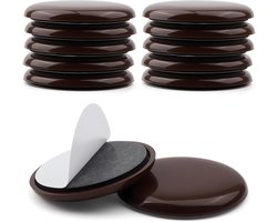 Meubelglijders - Stoelglijders - Meubels Verplaatsen - Zelfklevend Teflon - Ø 50 mm - Bruin