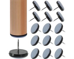 Meubelglijders - Vloerbeschermers - Teflon Glijders - Ronde Meubels - Stoelen - Tafels - Bedden - Stoelglijders - Bescherming Parket - Laminaat - Houten Vloeren - Compatibel met Ronde Meubels - Ø 22 mm - 30 Stuks