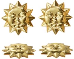 Meubelgreep 2 stuks messing enkel gat schoenenkast ster zon handvat kast wijnkast kastdeur koper vlinder gewei handvat 75 * 75 * 25mm