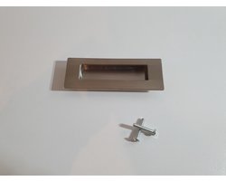 Meubelgreep - Komgreep zilver inclusief schroeven | 10.1cm | Meubelknop| Deurknop| Meubelhandvat | Landelijke greep | Industriële Keukengreep | Hand Grepen | Robuust | Deurgreep Staal | Metaal | Strak Meubelbeslag | schuifdeur | Handvat |