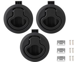 Meubelgreep slot - Druksluiting - Camper caravan - Verzonken design - 6,1 cm diameter - Zwart
