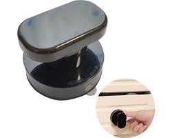 Meubelgreep, Zelfklevend handvat, Kleine handgreep voor glazen deuren en ramen, zuignapgrepen voor schuifdeuren, niet-markerende ladegrepen, kastgrepen, badkamer- en toiletdekselgreep (zwart)