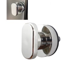Meubelgreep - Zelfklevend handvat - Zuignapgrepen voor schuifdeuren - Badkamer- en toiletdekselgreep - Geschikt voor glazen deuren, schuifdeuren en kastdeuren (Zilver)