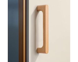 Meubelgrepen Hout - Kastgrepen Ladegrepen - Keuken Kast Deur - Massief Duurzaam Hout - Boorgat 192mm - Notenhout