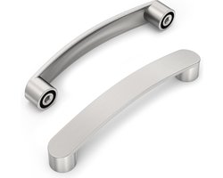 Meubelgrepen - Kastgrepen en Ladegrepen - 10 stuks - Geborsteld satijnen nikkel