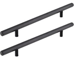 Meubelhandvat Set - Kastgrepen Keuken - Lades Opknappen - Zeshoekig Design - Totale Lengte 600mm - Geborsteld Zwart