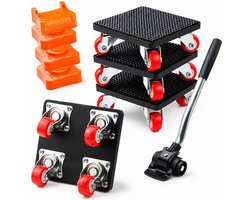 Meubelheffer voor zware meubels - Meubel transportroller set - 500 kg draagvermogen - 360° meubelroller met zwenkwielen - Meubelverplaatser voor bank kast bed tafel - Transportroller zwaar