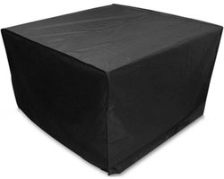 Meubelhoes - 100*100*85CM - Tafelhoes voor buiten - Vierkante tuinmeubelhoes - 420D Oxford-stof - Waterdichte en stofwerende hoes voor buiten - Stofhoes voor terrastafel en -stoel - Tuinmeubelhoes - Gecombineerde tafel- en stoelhoes - Zwart