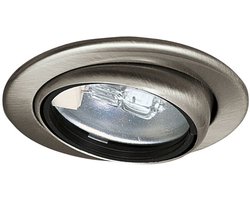 Meubelinbouwlampen Micro Line Swivel zwenkbaar rond 69mm max. 20W 12V dimbaar Staal geborsteld