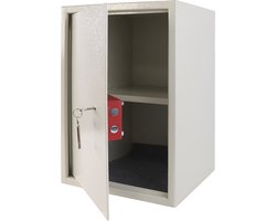 Meubelkluis Kluis met 2 sleutelsloten & bevestigingsschroeven Vloerbevestigingskluis Kluis voor wandmontage - Beige - XL - 35x31x50cm