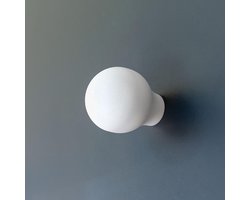 Meubelknop Bol 25x33mm Wit