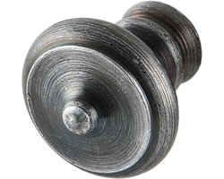 Meubelknop Duke ø 20mm - rustieke meubelknop - handvat voor meubels - zwart verzinkt - ijzer - geschuurd - 20mm