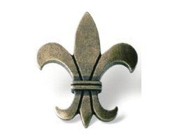 Meubelknop Franse Lelie 40 x 48 mm Zamac/Brons - Fleur de lis - Klassieke Greep voor o.a. Meubels, Lades en Kastjes