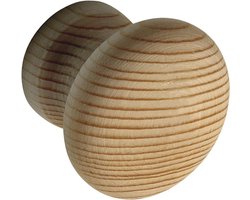 Meubelknop Hemera - Houten knop - Ø 45mm - 1 stuk - Ruw