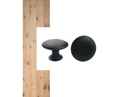 Meubelknop Kastknoppen zwart inclusief bevestigingsbout | 3cm | Meubelhandvat | Meubelknoppen | Industriële Keukengreep | Hand Grepen | Knop Robuust | Deurgreep Staal | Metaal | Strak Meubelbeslag | Kastknop | Handvat | Greep | Plat