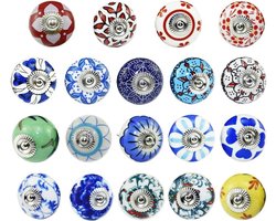 Meubelknop Keramiek - Deurknop Kastgreep - Meubels Vernieuwen - Antiek Porselein Stijl - 40mm Doorsnede