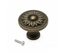 Meubelknop Orleans Brons - Diameter 31mm - Incl Schroef