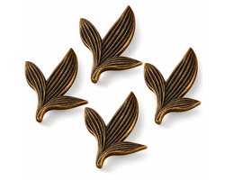 Meubelknop Vintage Antiek Messing Kleur - Luxe Zinklegering Knop voor Keukenkastjes en Lades - Moderne Meubelgreep voor Dressoir - Stijlvolle Kastknop - 4 Stuks Set