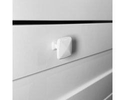 Meubelknop Wit RVS – ''Helsinki'' – Hoge Kwaliteit – Kastknop, Deurknop, Meubelknop – Incl. Schroeven