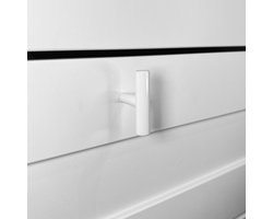 Meubelknop Wit RVS – ''Tokio'' – Hoge Kwaliteit – Kastknop, Deurknop, Meubelknop – Incl. Schroeven