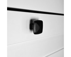 Meubelknop Zwart RVS – ''Helsinki'' – Hoge Kwaliteit – Kastknop, Deurknop, Meubelknop – Matzwart – Incl. Schroeven