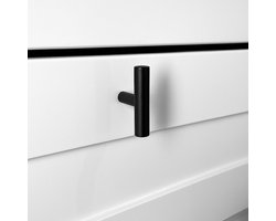 Meubelknop Zwart RVS – ''Tokio'' – Hoge Kwaliteit – Kastknop, Deurknop, Meubelknop – Incl. Schroeven