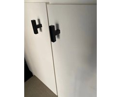 Meubelknop Zwart vierkant 50 mm - handknop - ladeknop - deurknop