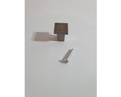 Meubelknoppen | Kastknoppen | Brons vierkant incl. bevestigingsbout | 2cm | Meubelhandvat | Meubeknop | Kastknop | Industriële Keukengreep | Hand Grepen | Knop Robuust | Deurgreep Staal | Metaal | Strak Meubelbeslag | schuifdeur | Handvat | Greep |