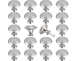 Meubelknoppen - Schrankknoppen - Rond Design Lijst van 30 mm - 20 Stuks - Voor Keuken, Slaapkamer, Badkamer - Zilver