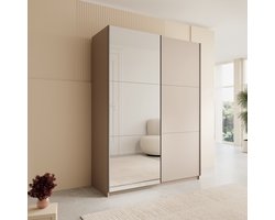 Meubella - Andros - Kledingkast - Beige - 150x58x207 cm