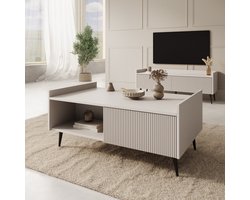 Meubella - Asty - Salontafel - Beige - 100 cm